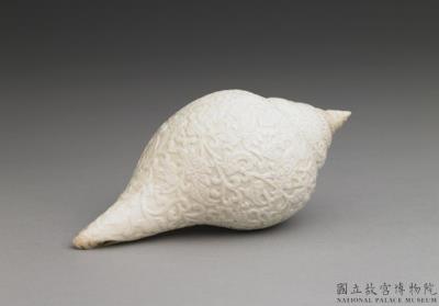 图片[3]-White conch shell with Indian lotus motif, Qianlong reign (1736-1795), Qing dynasty-China Archive